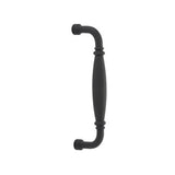 Emtek - Concealed Surface Mount, Normandy Pull 8'', FBS - Flat Black Steel