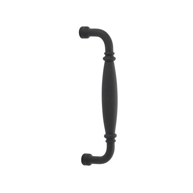 Emtek - Concealed Surface Mount, Normandy Pull 8'', FBS - Flat Black Steel