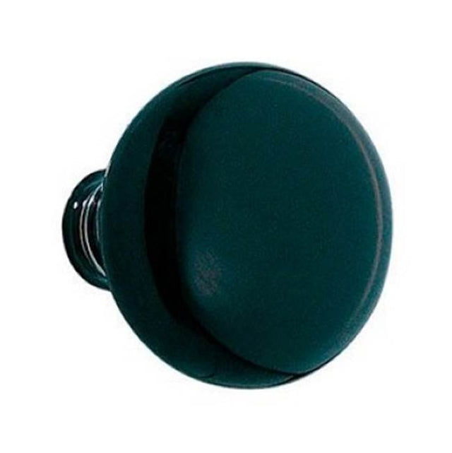Emtek - Passage, Regular Rosette, Ebony Porcelain Knob, US3NL - Unlacquered Brass