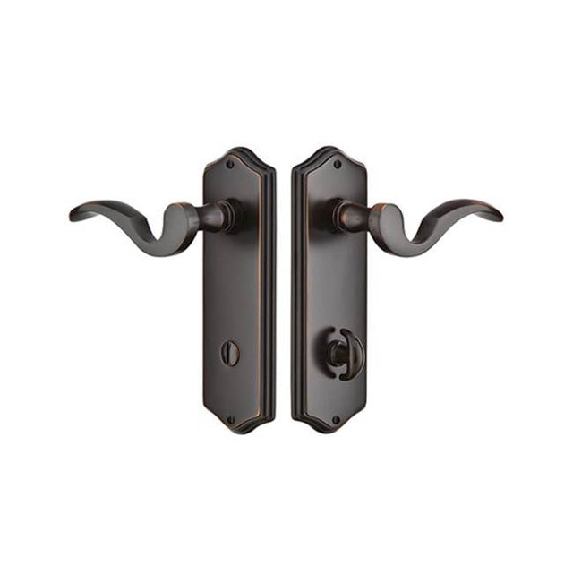 Emtek - Privacy, Sideplate Locksets Colonial Non-Keyed Thumbturn 3-3/8'' C-C, Coventry Lever, US3 - Polished Brass