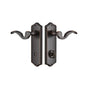 Emtek - Privacy, Sideplate Locksets Colonial Non-Keyed Thumbturn 3-3/8'' C-C, Coventry Lever, US3 - Polished Brass