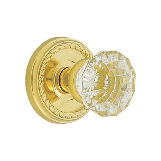 Concealed, Privacy, Rope Rosette, Astoria Clear Knob, US10B