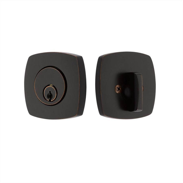 Emtek - Weiser Keyway, Urban Modern Deadbolt, Single Cylinder, US10B - Oil Rubbed Bronze