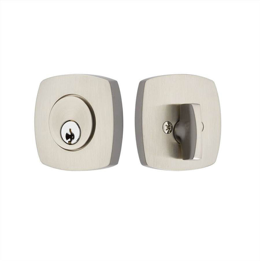 Emtek - Weiser Keyway, Urban Modern Deadbolt, Single Cylinder, US15 - Satin Nickel