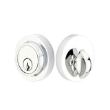 Emtek - Weiser Keyway, Modern Rnd Deadbolt, Sgl, US4 - Satin Brass