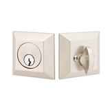 Emtek - Brass Quincy Rose Deadbolt, Sgl, US4 - Satin Brass