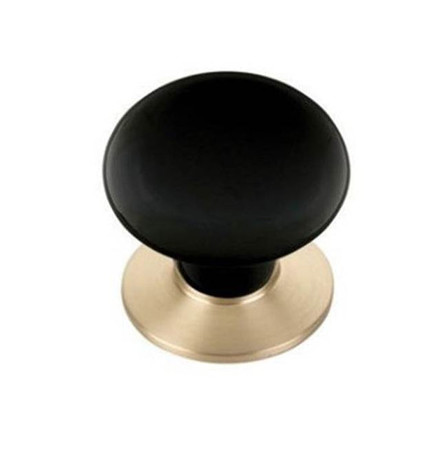 Emtek - Porcelain Cabinet Knob, Ebony, 1-3/8'', US7 - French Antique