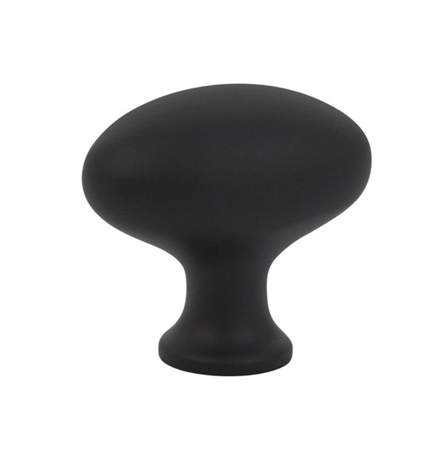 Emtek - Cabinet Knob, Brass Egg, 1-1/4'', US19 - Flat Black