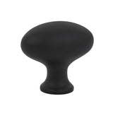 Emtek - Cabinet Knob, Brass Egg, 1-1/4'', US19 - Flat Black