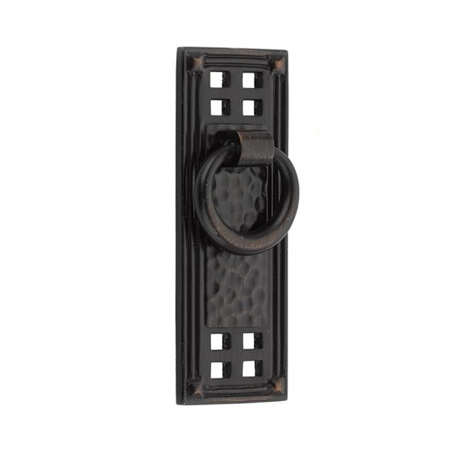 Emtek - Hammered Vertical Ring Pull, 1-1/2'' C-C, US10B - Oil Rubbed Bronze