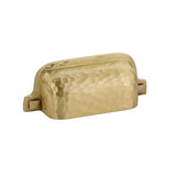 Emtek - Hammered Bin Pull, 3'' C-C, US3NL - Unlacquered Brass