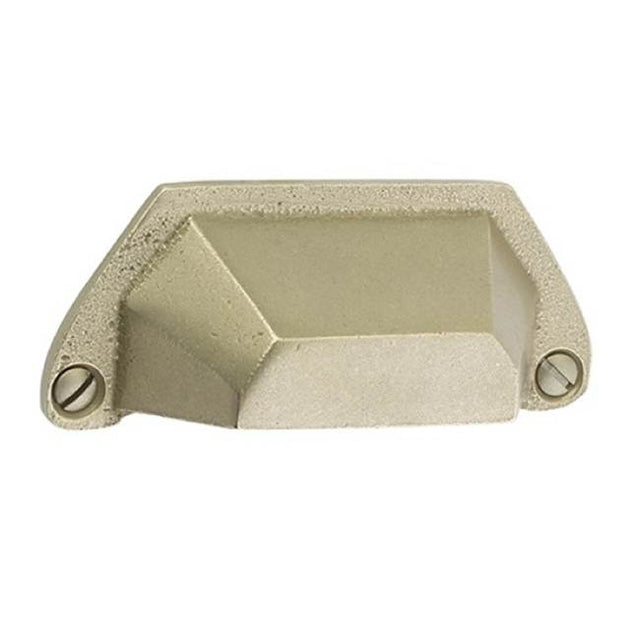 Emtek - Sandcast Bronze Bin Pull, 3'' C-C, TWB - Tumbled White Bronze