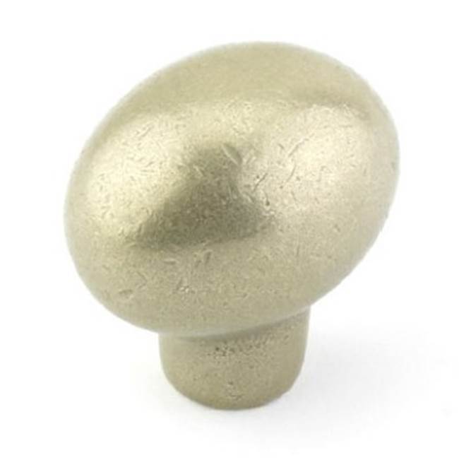 Emtek - Sandcast Bronze Egg Wardrobe Knob, 1-3/4'', TWB - Tumbled White Bronze