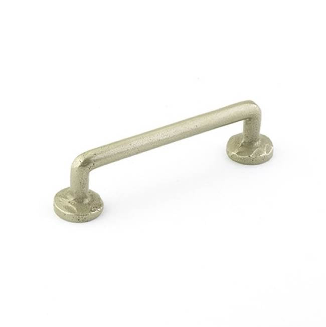 Emtek - Sandcast Bronze Rod Pull, 3'' C-C, TWB - Tumbled White Bronze