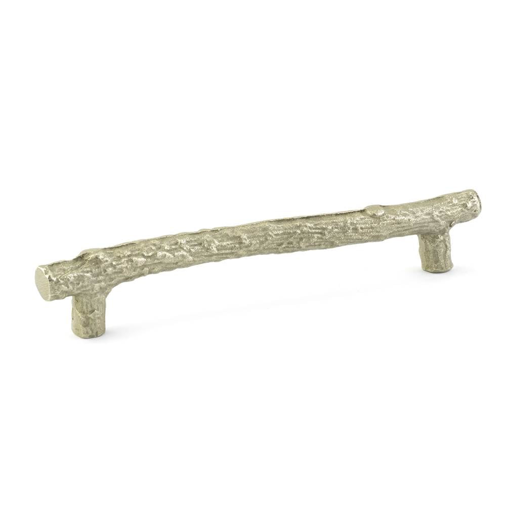 Emtek - Sandcast Bronze Twig Pull, 3'' C-C, TWB - Tumbled White Bronze