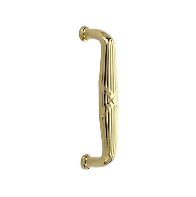 Emtek - Concealed Surface Mount, 8'' Door Pull, Ribbon and Reed Style, US3 - Polished Brass