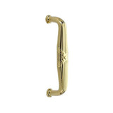 Emtek - Concealed Surface Mount, 8'' Door Pull, Ribbon and Reed Style, US3 - Polished Brass