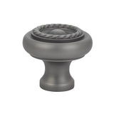 Emtek - Cabinet Knob, Brass Rope, 1-1/4'', US15A - Pewter