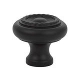 Emtek - Cabinet Knob, Brass Rope, 1-3/4'', US19 - Flat Black