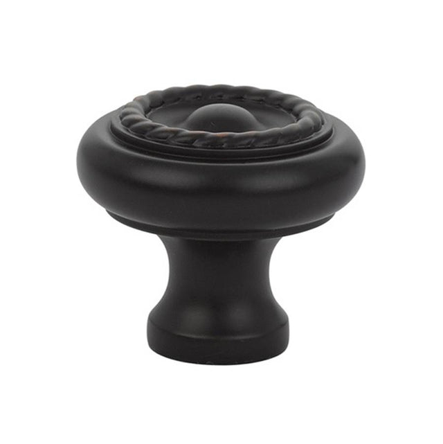 Emtek - Cabinet Knob, Brass Rope, 1-1/4'', US10B - Oil Rubbed Bronze