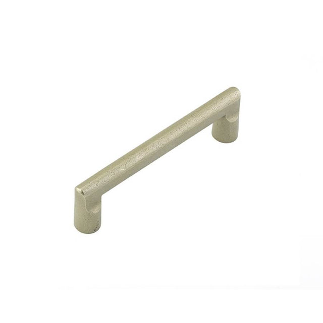 Emtek - Sandcast Bronze Rail Pull, 3'' C-C, TWB - Tumbled White Bronze