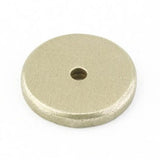 Emtek - Brz Cab Round Back Plate, 1-1/4'', TWB - Tumbled White Bronze