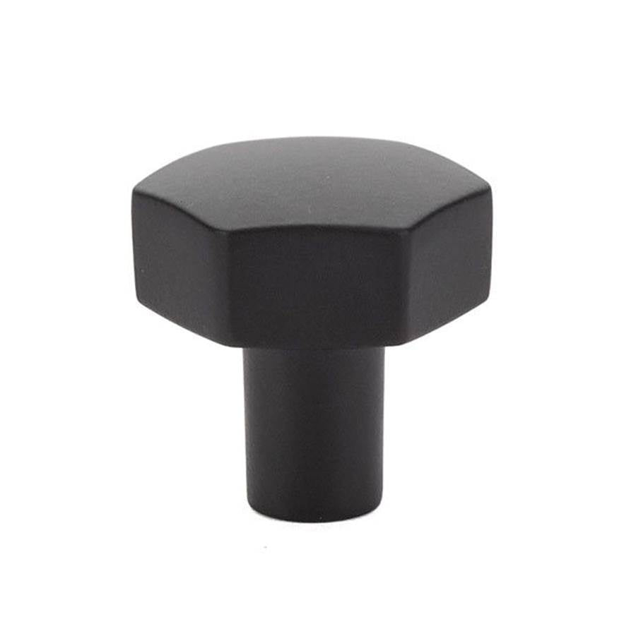 Emtek - Mod Hex Knob, Cabinet, 1-1/2'', US19 - Flat Black