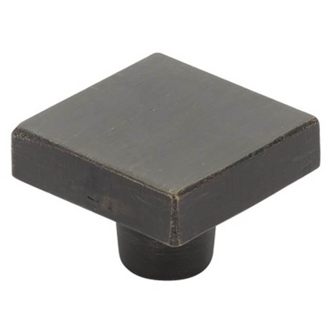 Emtek - Rustic Modern Square Knob, 1-1/4'', MB - Medium Bronze Patina