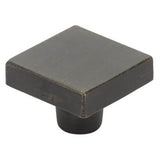 Emtek - Rustic Modern Square Knob, 1-1/4'', MB - Medium Bronze Patina