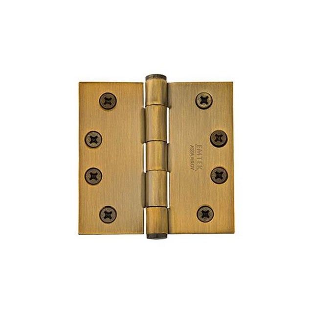 Emtek - 9200 Hnge, Stl, HD, SqCr, 4, US4 - Satin Brass