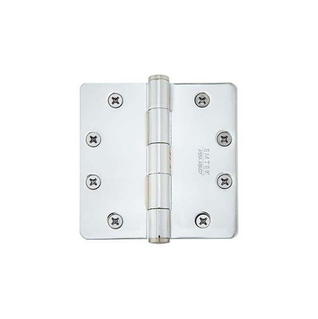 Emtek - 9200Sq Hinge, HD, 1/4RdCr, 4.5, US4 - Satin Brass