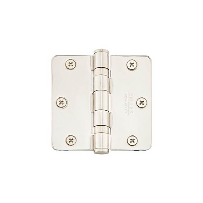 Emtek - 9400 Hnge, Stl, HD BB, 1/4RdCr, 3.5, US4 - Satin Brass