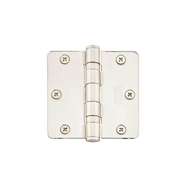 Emtek - 9400 Hnge, Stl, HD BB, 1/4RdCr, 3.5, US4 - Satin Brass