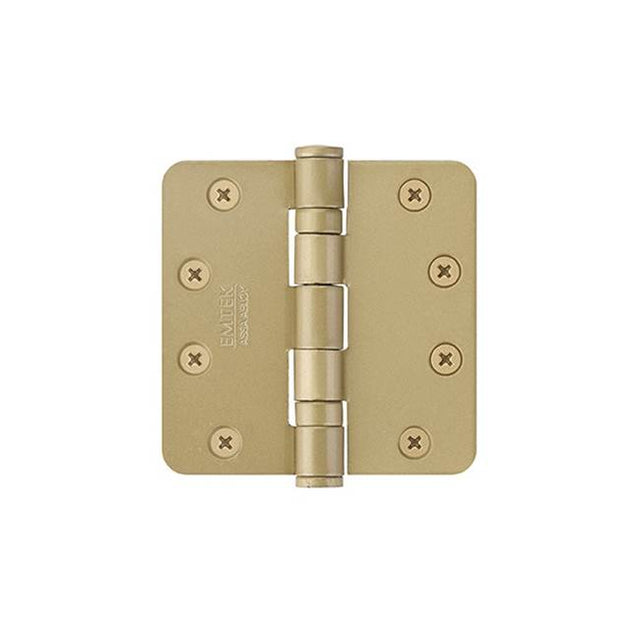 Emtek - 9400 Hnge, Stl HD BB, 1/4RdCr, 4.5, US4 - Satin Brass