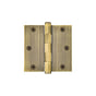 Emtek - 9600 Hnge, SldBrs, SD, SqCr, 3.5x3.5'', US3NL - Unlacquered Brass