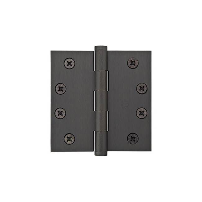 Emtek - 9600 Hnge, SldBrs, HD, SqCr, 4x4'', US3NL - Unlacquered Brass