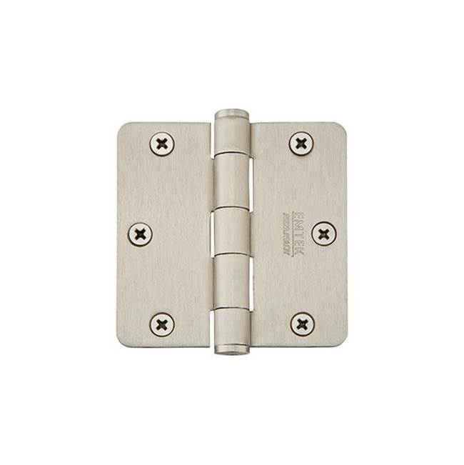 Emtek - 9601 Hnge, SldBrs, SD, 1/4''RdCr, 3.5x3.5'', US3NL - Unlacquered Brass