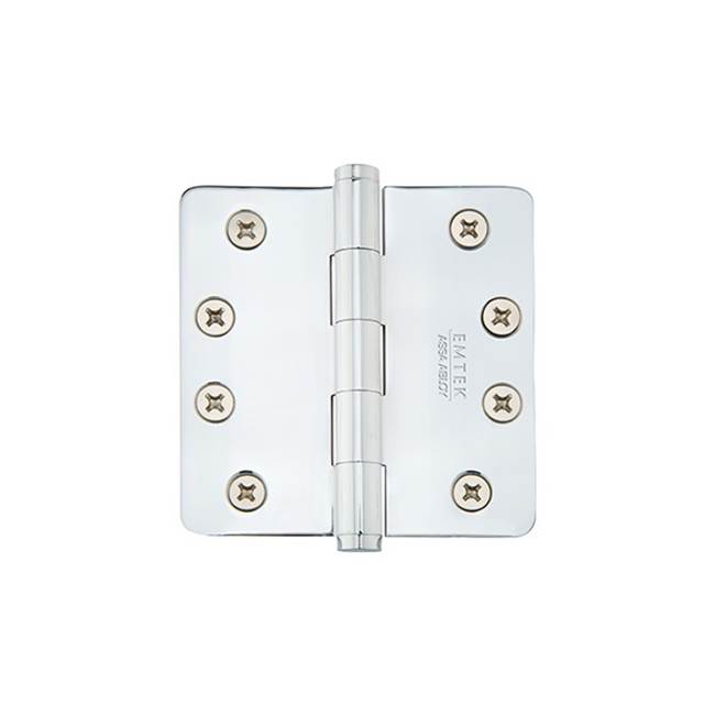 Emtek - 9601 Hnge, SldBrs, SD, 1/4''RdCr, 4x4'', US3NL - Unlacquered Brass