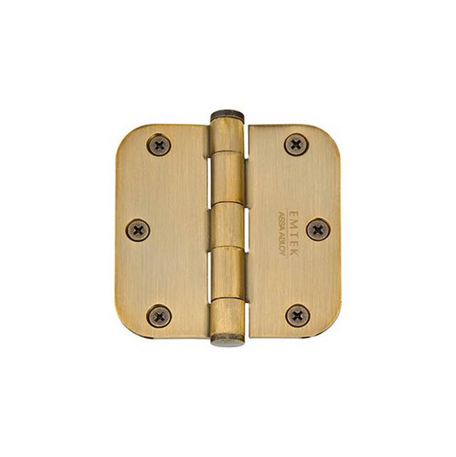 Emtek - 9600 Hnge, SldBrs, HD, 5/8''RdCr, 3.5x3.5'', US3NL - Unlacquered Brass