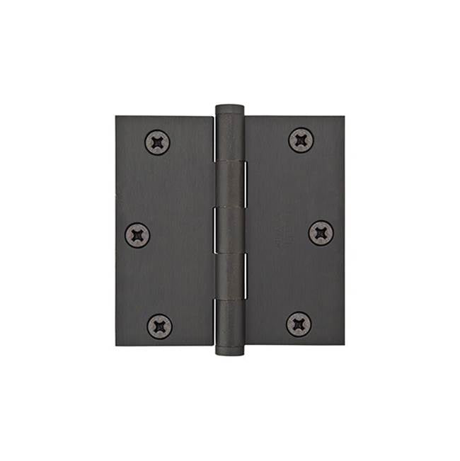 Emtek - 9600 Hnge, SldBrs, HD, SqCr, 3.5x3.5'', US3NL - Unlacquered Brass