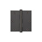 Emtek - 9600 Hnge, SldBrs, HD, SqCr, 3.5x3.5'', US3NL - Unlacquered Brass