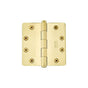 Emtek - 9601 Hnge, SldBrs, HD, 1/4''RdCr, 4.5x4.5'', US3NL - Unlacquered Brass