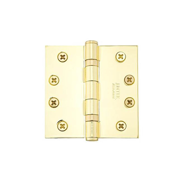 Emtek - 9600 Hnge, SldBrs, BB, SqCr, 4x4'', US3NL - Unlacquered Brass