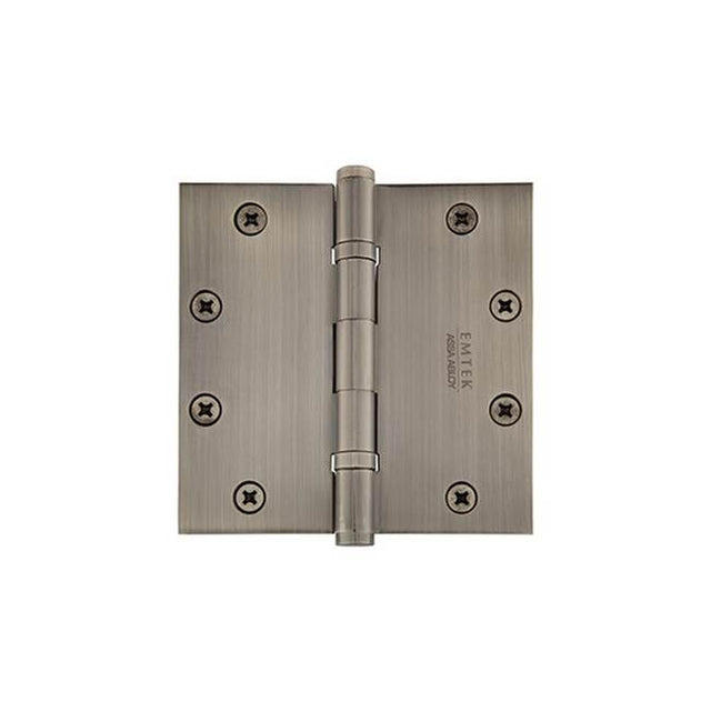 Emtek - 9601 Hnge, SldBrs, BB, SqCr, 5x5'', US3NL - Unlacquered Brass