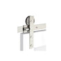 Emtek - Barn Door, Modern Rectangular, Face Mount, 13'', Solid Wheel, Classic Fastener, SS - Brushed Stainless Steel