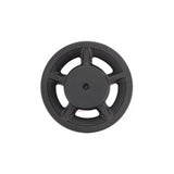 Barn Door, Classic, Face Mount, 5'', Spoked Wheel, Classic Fastener, SS, Double Door