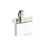 Emtek - Barn Door, Classic, Top Mount, 10'', Solid Wheel, Classic Fastener, SS, Double Door - Brushed Stainless Steel