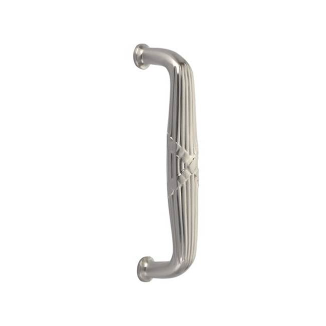 Emtek - Concealed Surface Mount, 8'' Door Pull, Ribbon and Reed Style, US15 - Satin Nickel