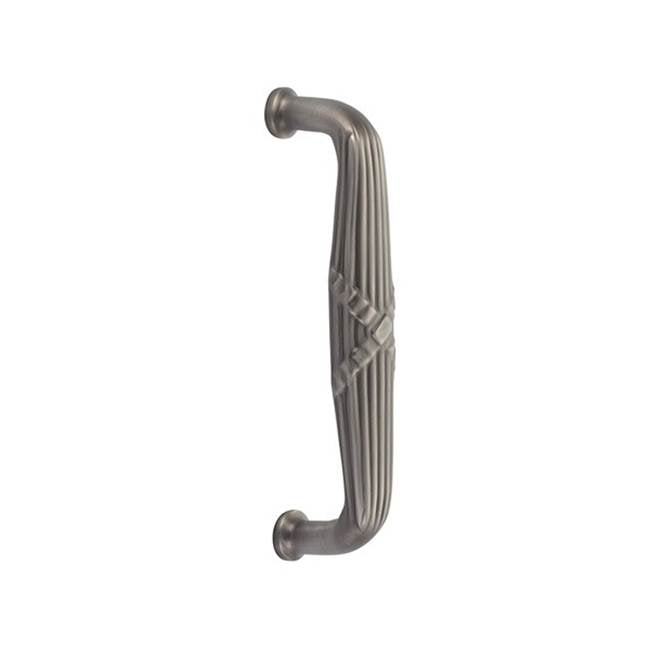 Emtek - Concealed Surface Mount, 8'' Door Pull, Ribbon and Reed Style, US15A - Pewter