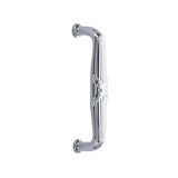 Emtek - Concealed Surface Mount, 8'' Door Pull, Ribbon and Reed Style, US26 - Polished Chrome